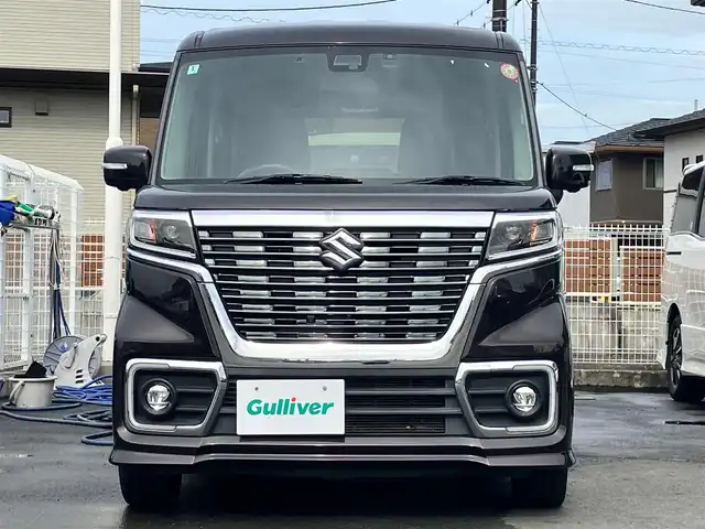 スズキ スペーシア カスタム HYBRID XS ターボ 静岡県 2020(令2)年 5.1万km アーバンブラウンパールメタリック ８型ナビ（ＢＴ，フルセグＴＶ，ＣＤ）/全方位カメラ/ドライブレコーダー/シートヒーター/ＥＴＣ/ターボ/クルーズコントロール/両側パワースライドドア/純正フロアマット/コーナーセンサー/ＬＥＤライト/エンジンスタートボタン/パワーステアリング/パワーウィンドウ/MTモード付きAT/アイドリングスストップ/スマートキー/AAC/USB入力端子/ベンチシート/ハーフレザーシート/ABS/横滑り防止装置/レーンキープアシスト/盗難防止装置/オートライト/オートマチックハイビーム/衝突軽減システム