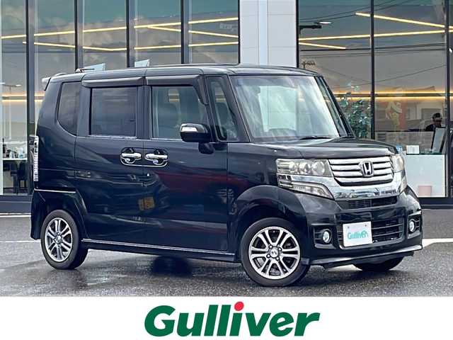 ホンダ Ｎ ＢＯＸ カスタム G Aパッケージ 新潟県 2014(平26)年 10.4万km スマートブラック 4WD/社外ナビ：VXM-145VSi/（BT/DTV/FM/AM/ワンセグ）/バックカメラ/オートライト/アイドリングストップ/ウィンカーミラー/片側パワースライドドア/プッシュスタート/ETC/純正14インチAW/ステアリングスイッチ