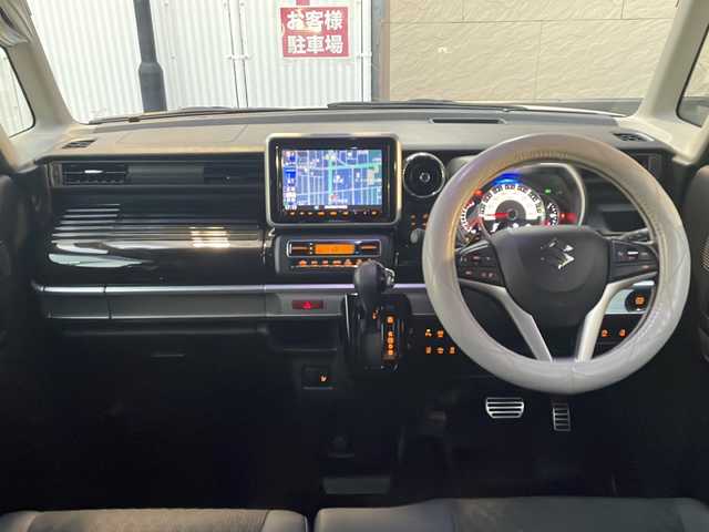 スズキ スペーシア カスタム HYBRID XS ターボ 高知県 2018(平30)年 9.6万km ピュアホワイトパール/ブラック2トーン 純正ナビ/フルセグＴＶ/全方位カメラ/両側パワースライド/シートヒーター/前後ドライブレコーダー/Ｂｌｕｅｔｏｏｔｈ/CD/ＥＴＣ/クルーズコントロール/純正アルミホイール/レーンキープアシスト/盗難防止装置/衝突軽減システム/オートライト/横滑り防止装置