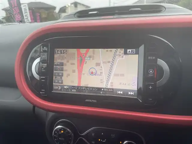 ルノー トゥインゴ インテンス 栃木県 2018(平30)年 1万km 赤 ワンオーナー/アルパインナビ/フルセグTV/Bluetooth/ETC/クルーズコントロール/オートライト/バックソナー