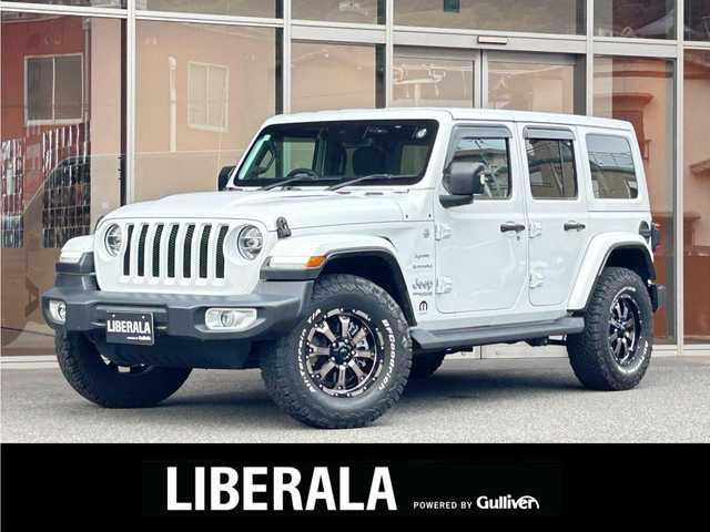 クライスラー・ジープ ラングラー アンリミテッド サハラ 福岡県 2021(令3)年 1.3万km ブライトホワイト ナビ　/フルセグ　/フロント・サイド・バックカメラ　/黒レザーシート　/シートヒーター　/ヒーテッドステアリング　/ＣａｒＰｌａｙ　/ＡＣＣ　/ＢＳＭ　/前後クリアランスソナー　/スマートキー　/ＭＫＷ１７ｉｎｃｈＡＷ