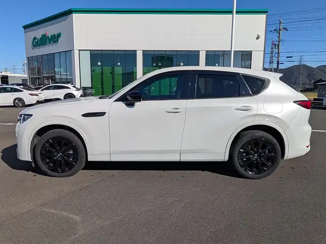 マツダ ＣＸ－６０ XD HV エクスクルーシブスポーツ 福井県 2023(令5)年 2.3万km ロジウムホワイトプレミアムメタリック 純正ナビ/・フルセグ/・Bluetooth/・Apple CarPlay対応/スマートブレーキサポート/・前後誤発信抑制/・標識認識機能/・レーンキープアシスト/全方位モニター/パノラマサンルーフ/パワーバックドア/前席パワーシート/前席エアーシート/全席シートヒーター/ステアリングリモコン/置くだけ充電/オートリトラミラー/電子制御パーキング/ブラインドスポットモニター/純正20インチアルミ/LEDヘッドライト/黒レザーシート/社外前後ドライブレコーダー/USB・HDMI端子/レーダークルーズコントロール