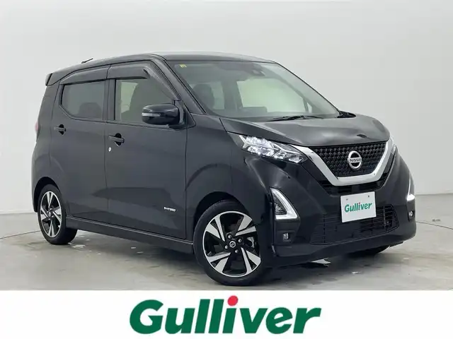日産 デイズ ハイウェイスターG ターボ 富山県 2020(令2)年 3.8万km ブラック 純正9インチナビ/フルセグTV/Bluetooth/DVD/アラウンドビューモニター/ETC2.0/純正ドラレコ /レザーシートカバー/前後コーナーセンサー/エマージェンシーブレーキ/LEDヘッドライト/オートライト /アイドリングストップ