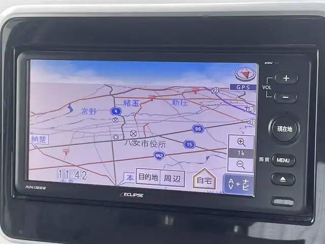 スズキ スペーシア HYBRID X 福岡県 2018(平30)年 7.4万km シフォンアイボリーM デュアルセンサーブレーキサポート/社外ナビ（ＡＶＮ１３８ＭＷ）/両側パワースライドドア/シートヒーター/パーキングセンサー/ＥＴＣ/ロールサンシェード/オートライト/スマートキー/プッシュスタート