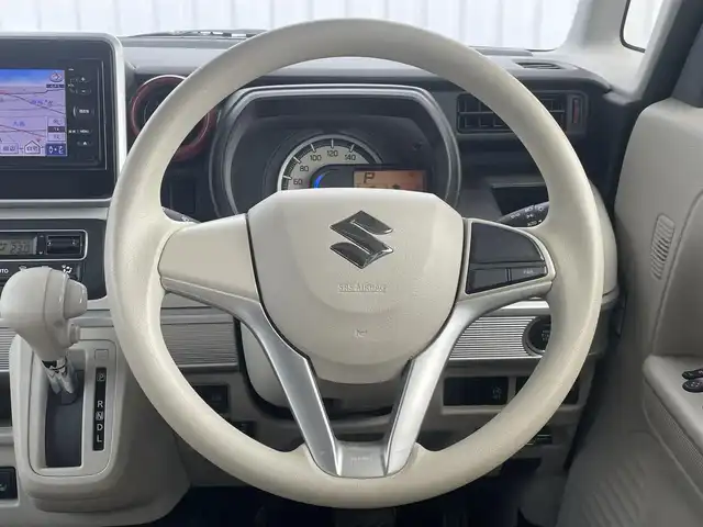 スズキ スペーシア HYBRID X 福岡県 2018(平30)年 7.4万km シフォンアイボリーM デュアルセンサーブレーキサポート/社外ナビ（ＡＶＮ１３８ＭＷ）/両側パワースライドドア/シートヒーター/パーキングセンサー/ＥＴＣ/ロールサンシェード/オートライト/スマートキー/プッシュスタート