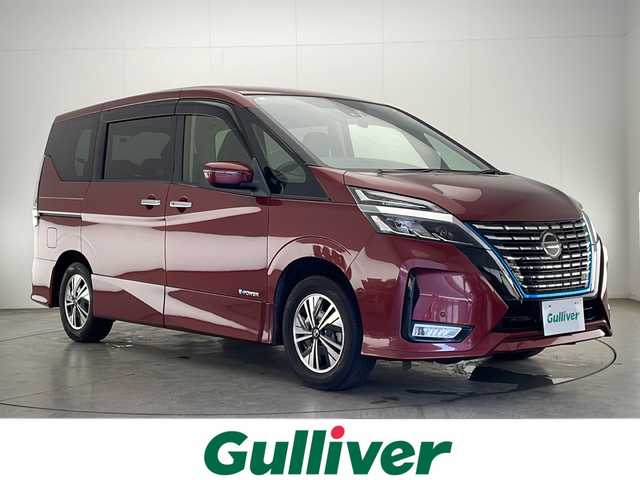 日産 セレナ e－パワー ハイウェイスター V 宮崎県 2020(令2)年 2.8万km マルーンレッド 禁煙車/エマージェンシーブレーキ/純正9型ナビTV/（CD/DVD/MSV/Blu-ray/Bluetooth/フルセグTV)/純正リアフリップダウンモニター/純正LEDオートライト/純正フォグ/純正15インチアルミ/純正エアロ/純正ルーフエンドスポイラー/純正フロアマット/社外前後ドライブレコーダー/ハンズフリー両側電動スライドドア/クルーズコントロール/ブラインドスポットモニター/クリアランスソナー/前席シートヒーター/ステアリングヒーター/Wオートエアコン/本革巻ハンドル/ETC/インテリジェントキー/プッシュエンジンスタート/新車時保証書/取扱い説明書