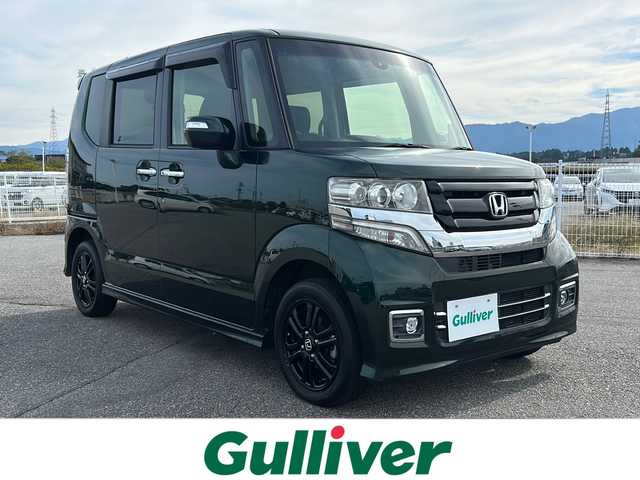 ホンダ Ｎ ＢＯＸ カスタム SSブラックSパッケージ 富山県 2017(平29)年 4.9万km ブリティッシュグリーンP 4WD/純正メモリーナビ/フルセグ/Bluetooth/ETC/バックカメラ/両側パワースライドドア/衝突被害軽減ブレーキ/ドライブレコーダー