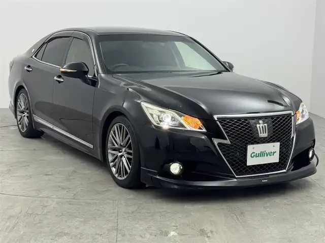 トヨタ クラウン アスリート S 愛知県 2014(平26)年 5.4万km ブラック トヨタセーフティーセンス/プリクラッシュセーフティ/レーダークルーズコントロール/クリアランスソナー/横滑り防止装置/モデリスタフルエアロ/メーカー8型HDDナビ/（フルセグTV/CD/DVD/HDD/BT）/バックカメラ/前席パワーシート/ETC/ドライブレコーダー/純正HIDヘッドライト/純正フロアマット/純正１８インチAW/ドアバイザー