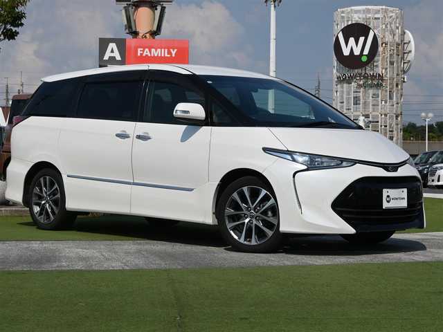 トヨタ エスティマ アエラス プレミアム 千葉県 2017(平29)年 6.8万km ホワイトパールクリスタルシャイン Toyota Safety Sense/・プリクラッシュセーフティ/・レーンディパーチャーアラート/・オートハイビーム/クルーズコントロール/両側パワースライドドア/運転席パワーシート/ハーフレザーシート/セカンドシートオットマン/純正SDナビ/地デジTV/【DVD/CD再生機能　Bluetooth接続】/バックカメラ/フリップダウンモニター/革巻きステアリング/ステアリングスイッチ/ETC/LEDヘッドライト/ウインカーミラー/純正18インチアルミホイル/スマートキー