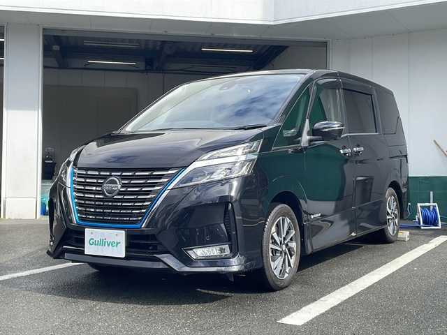 日産 セレナ e－パワー ハイウェイスター V 京都府 2021(令3)年 3.8万km ダイヤモンドブラック 純正１０インチナビ　フルセグ　ＤＶＤ再生　Ｂｌｕｅｔｏｏｔｈオーディオ　アラウンドビューモニター　後席１２．８インチモニター　プロパイロット　両側パワースライド　ＬＥＤヘッドライト　ＥＴＣ　禁煙車