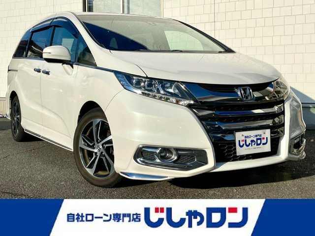 ホンダ オデッセイ アブソルート 三重県 2014(平26)年 10.4万km ホワイトオーキッドパール 【(株)IDOMが運営する【じしゃロン四日市店】の自社ローン対象車両になります。こちらは現金ご利用時の価格です。自社ローンご希望の方は別途その旨お申付け下さい。】/SDナビ(CD/DVD/BT/AM/FM)/アルミホイール　純正17インチAW/フルセグTV/両側パワスラ/クルーズコントロール/WAC/ETC /スペアキー/カーテンエアバッグ