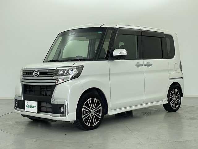 ダイハツ タント カスタム RS トップED SA Ⅲ 宮城県 2017(平29)年 5.4万km パールホワイトⅢ ワンオーナー/スマートアシストIII	/・衝突回避支援ブレーキ機能	/・車線逸脱警報機能	/・オートハイビーム/バックカメラ/純正8型ナビ　地図SD無/・SD.BT.USB.HDMI/フルセグTV/両側パワースライドア/運転席シートヒーター/合皮シート/ETC/LEDヘッドライト/LEDフォグランプ/プッシュスタート/スマートキー/横滑り防止装置/アイドリングストップ/ステアリングスイッチ/純正15inAW/純正フロアマット/ロールサンシェード