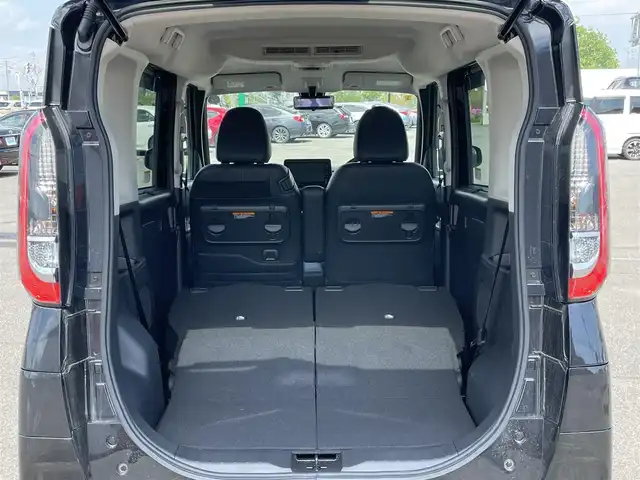日産 ルークス ハイウェイスター Gターボ 道央・札幌 2023(令5)年 2.1万km ブラック ４WD/純正ディスプレイオーディオ/AM/FM/BT/エマージェンシーブレーキ/横滑り防止装置/レーンキープアシスト/クリアランスソナー/マルチアラウンドモニター/アイドリングストップ/両側パワースライドドア/前席シートヒーター/レザーシート/革巻きステアリング/ステアリングリモコン/ハンドルヒーター/プッシュスタート/スマートキー/LEDヘッドライト/オートライト/オートハイビーム/フォグランプ/ヘッドライトレベライザー/電動格納ミラー/ウィンカーミラー/純正フロアマット/ドアバイザー/スペアキー/純正エンジンスターター