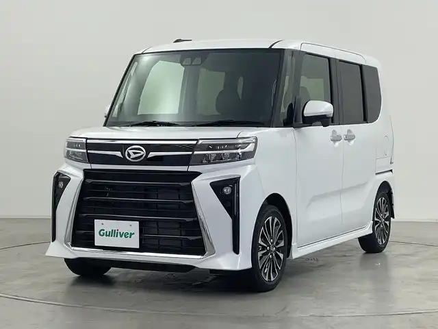 ダイハツ タント カスタム RS 群馬県 2025(令7)年 0.1万km未満 シャイニングホワイトパール 届出済未使用車　純正９型ディスプレイオーディオ　フルセグＴＶ　両側パワースライドドア　横滑り抑制機能　衝突軽減ブレーキ　アイドリングストップ　前席シートヒーター　ＬＥＤライト　純正アルミホイール　禁煙