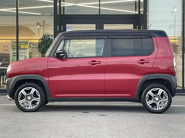 スズキ ハスラー X 茨城県 2017(平29)年 7.7万km フェニックスレッドパール/ブルーイッシュブラックパール 純正ナビ/【ラジオ・SD・iPod・TV・USB・BT・DISC・HDMI・VTR】/シートヒーター/全方位カメラ/ETC/前後ドラレコ/アイドリングストップ/ステリモ/オートライト/Fフォグ/キセノンライト/純正フロアマット/純正アルミホイール/横滑り防止装置/レーンキープアシスト/衝突被害軽減システム