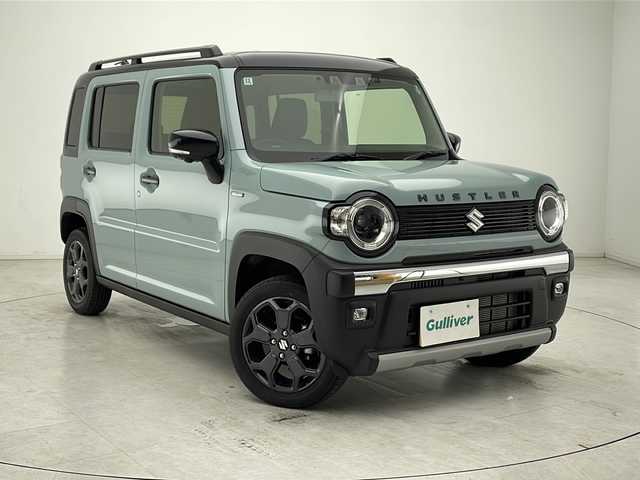 スズキ ハスラー タフワイルド 千葉県 2024(令6)年 0.5万km オフブルーメタリック/ブラック 2トーン 衝突軽減ブレーキ/レーンキープアシスト/純正SDナビ/（Bluetooth/USB/AppleCarPlay/AndroidAuto)/全方位カメラ/クルーズコントロール/バックカメラ/アイドリングストップ/シートヒーター/LEDヘッドライト/電動格納ミラー