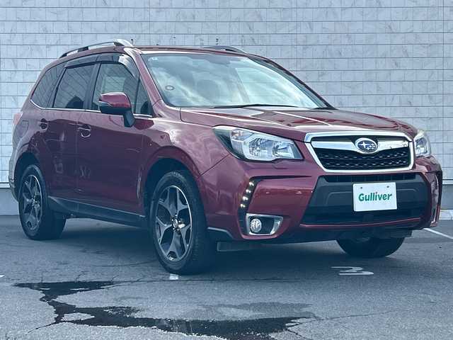 スバル フォレスター S－リミテッド 長野県 2015(平27)年 7.8万km ヴェネチアンレッドパール ・社外ナビ/(Bluetooth/ワンセグTV/DVD)/・バックカメラ/・クルーズコントロール/・純正ビルトインETC/・前後ドライブレコーダー/・純正フロアマット/・パワーシート(D+N席)/・ハーフレザーシート/・シートヒーター(D+N席)/・ルーフレール/・純正18インチアルミホイール/・取扱説明書/・保証書