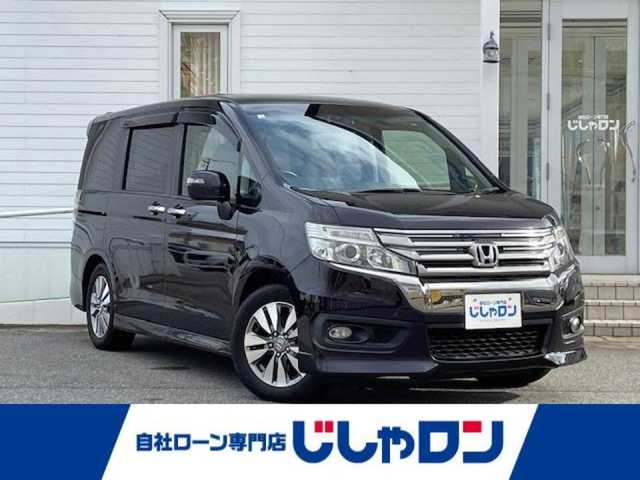 ホンダ ステップワゴン スパーダ Z クールスピリット 富山県 2014(平26)年 9.6万km プレミアムコスミックバイオレットパール フリップダウンモニター/純正ナビ/バックカメラ/ETC/クルーズコントロール/両側パワースライドドア/16インチアルミホイール/ハーフレザーシート/HIDヘッドライト/オートライト/ステアリングリモコン