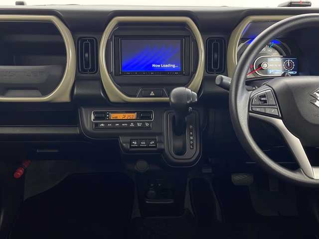 スズキ ハスラー HYBRID G 秋田県 2024(令6)年 0.5万km アクティブイエロー/ガンメタリック2トーン 4WD/セーフティサポート　/社外SDナビ　/　　CD/DVD/BT/フルセグTV/バックカメラ　/レーダークルーズコントロール　/LEDオートライト　/前席シートヒーター　/純正15インチアルミホイール　/オートマチックハイビーム　/アイドリングストップ/レーンキープアシスト/スマートキー　/ETC