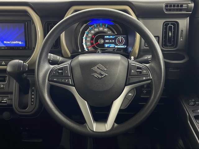 スズキ ハスラー HYBRID G 秋田県 2024(令6)年 0.5万km アクティブイエロー/ガンメタリック2トーン 4WD/セーフティサポート　/社外SDナビ　/　　CD/DVD/BT/フルセグTV/バックカメラ　/レーダークルーズコントロール　/LEDオートライト　/前席シートヒーター　/純正15インチアルミホイール　/オートマチックハイビーム　/アイドリングストップ/レーンキープアシスト/スマートキー　/ETC