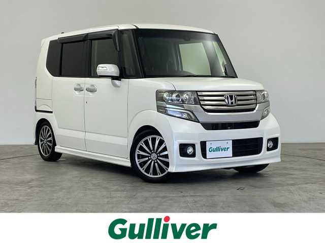 ホンダ Ｎ ＢＯＸ ターボ SSパッケージ 群馬県 2014(平26)年 7.3万km プレミアムホワイトパール 社外７インチナビ　バックカメラ　クルーズコントロール　両側パワースライドドア　衝突軽減ブレーキ　ステアリングスイッチ　パドルシフト　ＨＩＤヘッドライト　オートライト　純正アルミホイール　ＥＴＣ　禁煙車