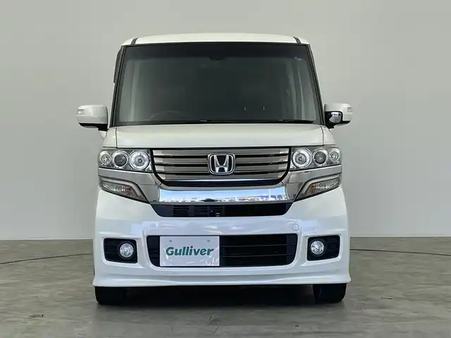 ホンダ Ｎ ＢＯＸ ターボ SSパッケージ 群馬県 2014(平26)年 7.3万km プレミアムホワイトパール 社外７インチナビ　バックカメラ　クルーズコントロール　両側パワースライドドア　衝突軽減ブレーキ　ステアリングスイッチ　パドルシフト　ＨＩＤヘッドライト　オートライト　純正アルミホイール　ＥＴＣ　禁煙車