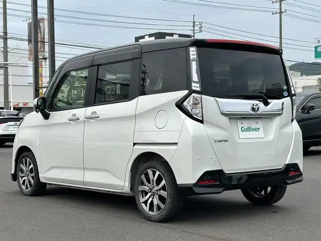 トヨタ タンク カスタムG－T 岡山県 2020(令2)年 3万km ブラックマイカメタリック/パールホワイト2トーン 純正ナビ　/両側パワースライドドア/衝突軽減システム　/クルーズコントロール　/横滑り防止装置　/盗難防止装置　/パーキングアシスト　/Bカメラ　　/純正アルミホイール　　/Bluetooth　/オートマチックハイビーム