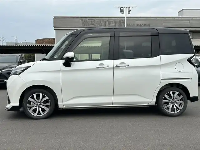 トヨタ タンク カスタムG－T 岡山県 2020(令2)年 3万km ブラックマイカメタリック/パールホワイト2トーン 純正ナビ　/両側パワースライドドア/衝突軽減システム　/クルーズコントロール　/横滑り防止装置　/盗難防止装置　/パーキングアシスト　/Bカメラ　　/純正アルミホイール　　/Bluetooth　/オートマチックハイビーム