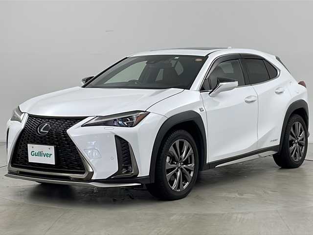 レクサス ＵＸ 250h Fスポーツ 道央・札幌 2019(平31)年 7.2万km ホワイトノーヴァガラスフレーク ・4WD/・純正SDナビ(BT.CD.DVD・TV)/・バックカメラ/・レクサスセーフティセンス/・ブラインドスポットモニター/・レーダークルーズコントロール/・レザーシート/・パワーバックドア/・前席シートヒーター/・前席エアシート/・サンルーフ/・ステアリングヒーター/・オートハイビーム/・オートライト/・LEDヘッドライト/・スマートキー/・スペアキー