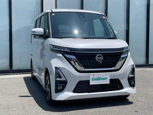 日産 ルークス ハイウェイスター X 大阪府 2023(令5)年 1.5万km ホワイトパール 社外ナビ/   TV/CD/Bluetooth/全方位モニター/衝突軽減ブレーキ/横滑り防止装置/コーナーセンサー/片側パワースライドドア/アイドリングストップ/ステアリングスイッチ/純正14インチアルミホイール/純正フロアマット/プッシュスタート/スマートキー/ＥＴＣ/ＬＥＤ/禁煙車