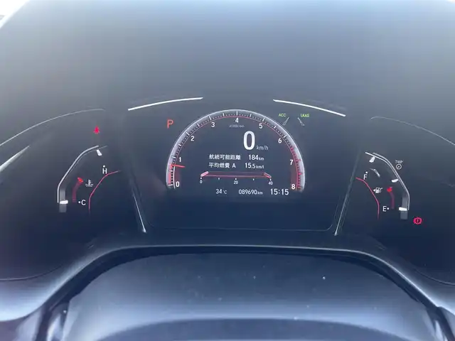 ホンダ シビック ハッチバック ホンダセンシング 三重県 2019(令1)年 9万km ホワイトオーキッドパール 純正Gathersインターナビ/バックカメラ/ホンダセンシング（安全運転支援）/LEDヘッドライト/オートライト/ボディ同色電動オート格納ドアミラー/ヒーター/ウィンカー/235/40R18タイヤ/　＊18インチアルミホイール/革巻ステアリングホイール/チルト/テレスコピックハンドル/SRSエアバック（運転席/助手席/サイド/カーテン）/マルチインフォメーションディスプレイ/オートエアコン/シートヒーター（運転席/助手席）/エンジンスタートボタン/スマートキー/ビルトインETC