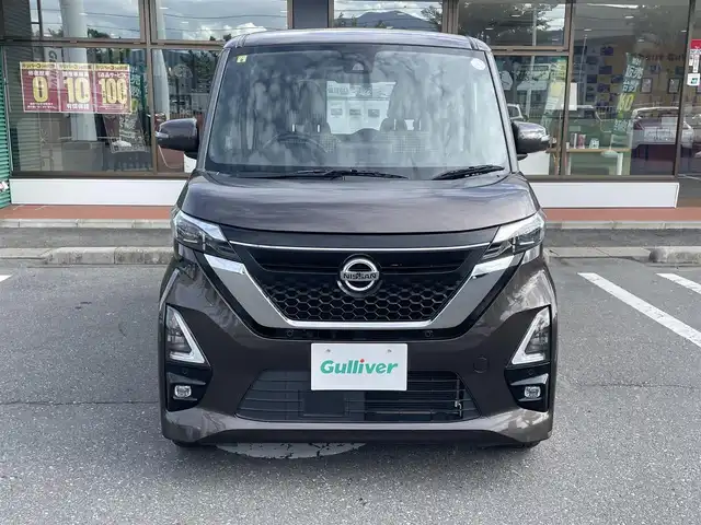日産 ルークス HWS Gターボ プロパイロットED 長野県 2020(令2)年 7.7万km アッシュブラウンM 純正ナビ（FM/AM、BT、IPOD、AUX）/バックカメラ、全方位モニター/フルセグテレビ/アイドリングストップ/前席シートヒーター/横滑り防止装置/ハンズフリー/両側パワースライドドア/前後コーナーセンサー/衝突軽減システム/ダブルサイドエアバック/カーテンエアバック/LEDオートライト/純正フロアマット/純正１５AW/革ステアリング/保証書、取扱説明書