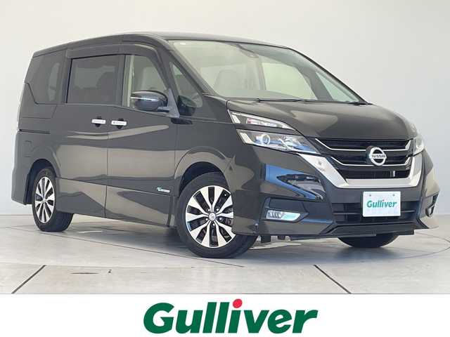 日産 セレナ ハイウェイスター 愛知県 2017(平29)年 7.9万km ダイヤモンドブラック 純正9型ナビ/フリップダウンモニター/両側パワースライドドア/クルーズコントロール/バックカメラ/コーナーセンサー/純正アルミホイール/LEDヘッドライト/オートライト/ドライブレコーダー/ETC/衝突軽減システム/フルセグ/CD DVD/Bluetooth/ステアリングスイッチ/スマートキー/プッシュスタート