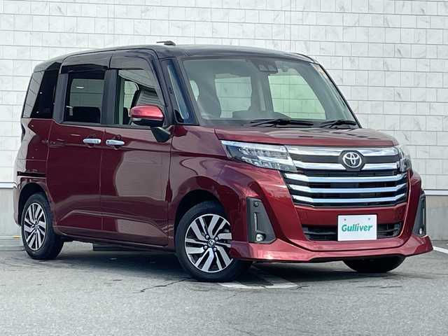 トヨタ ルーミー カスタムG 山形県 2021(令3)年 1.8万km ブラックマイカメタリック/ファイアークォーツレッドメタリック スマートアシストIII/・衝突回避支援ブレーキ機能/・先行車発進お知らせ機能/・車線逸脱警報機能/・標識認識機能/・ふらつき警報/・オートハイビーム/・コーナーセンサー/・アダプティブクルーズコントロール/両側パワースライドドア/純正ナビ(CD.DVD.BT.SD)/フルセグ/バックカメラ/アイドリングストップ/純正ドライブレコーダー/電動パーキングブレーキ/オートホールド/LEDヘッドライト/プッシュスタート/スマートキー
