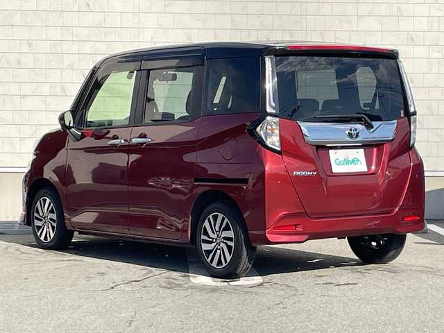 トヨタ ルーミー カスタムG 山形県 2021(令3)年 1.8万km ブラックマイカメタリック/ファイアークォーツレッドメタリック スマートアシストIII/・衝突回避支援ブレーキ機能/・先行車発進お知らせ機能/・車線逸脱警報機能/・標識認識機能/・ふらつき警報/・オートハイビーム/・コーナーセンサー/・アダプティブクルーズコントロール/両側パワースライドドア/純正ナビ(CD.DVD.BT.SD)/フルセグ/バックカメラ/アイドリングストップ/純正ドライブレコーダー/電動パーキングブレーキ/オートホールド/LEDヘッドライト/プッシュスタート/スマートキー