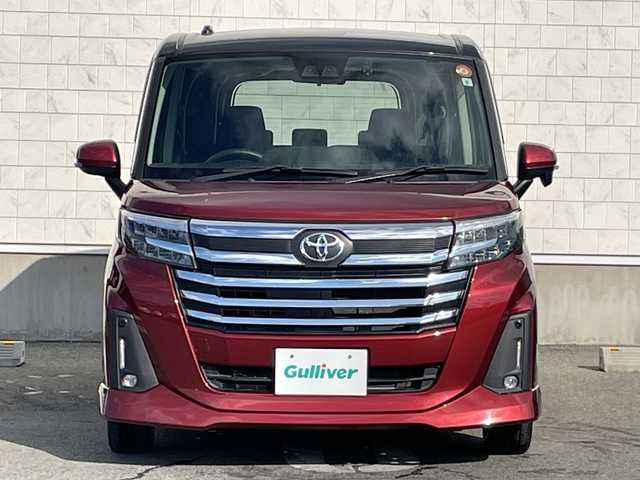 トヨタ ルーミー カスタムG 山形県 2021(令3)年 1.8万km ブラックマイカメタリック/ファイアークォーツレッドメタリック スマートアシストIII/・衝突回避支援ブレーキ機能/・先行車発進お知らせ機能/・車線逸脱警報機能/・標識認識機能/・ふらつき警報/・オートハイビーム/・コーナーセンサー/・アダプティブクルーズコントロール/両側パワースライドドア/純正ナビ(CD.DVD.BT.SD)/フルセグ/バックカメラ/アイドリングストップ/純正ドライブレコーダー/電動パーキングブレーキ/オートホールド/LEDヘッドライト/プッシュスタート/スマートキー