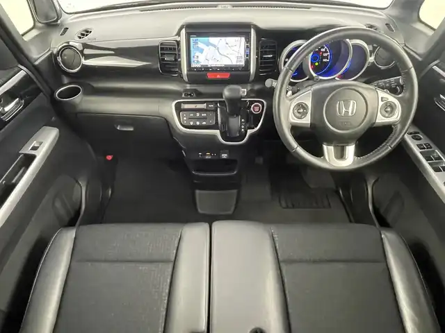 ホンダ Ｎ ＢＯＸ カスタム G ターボ Lパッケージ 福島県 2016(平28)年 6.1万km プレミアムベルベットパープル・パール 純正ナビ/・型番：VXM-165VFi/・フルセグTV/Bluetooth/CD/DVD/・バックカメラ/・ドライブレコーダー/両側パワースライドドア/クルーズコントロール/革巻きステアリング/・ステアリングリモコン/・パドルシフト/ハーフレザーシート/プッシュスタート/・スマートキー/HIDヘッドライト/・オートライト/・フォグライト/純正フロアマット/電動格納ミラー/ドアバイザー