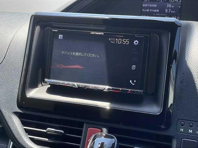 トヨタ エスクァイア Gi 静岡県 2019(令1)年 4.3万km ブラック ディスプレイオーディオ/Bluetooth/フリップダウンリアモニター/両側パワースライドドア/エムズスピードエアロ/エムズスピード19インチAW/合成シート/シートヒーター/バックカメラ/スマートキー