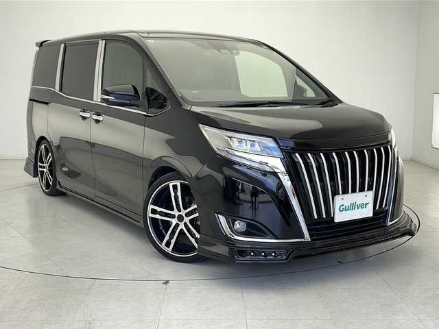 トヨタ エスクァイア Gi 千葉県 2019(令1)年 4.3万km ブラック エムズスピードエアロ/エムズスピード１９インチＡＷ/車高調/ディスプレイオーディオ/Bluetooth CD DVD フルセグ/シートヒーター/両側パワースライドドア/フリップダウンリアモニター/ＥＴＣ/前方ドライブレコーダー/フォグランプ/プッシュスタート/スマートキー/ウィンカーミラー/ステアリングスイッチ/フロアマット/シートバックテーブル/ロールサンシェード/トヨタセーフティセンス/クルーズコントロール/プリクラッシュセーフティー/クリアランスソナー/先行者発進告知/オートハイビーム/車線逸脱警報