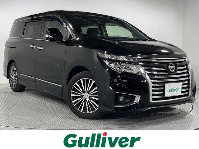日産 エルグランド 250ハイウェイスターS 広島県 2020(令2)年 5.1万km ファントムブラック 禁煙車/純正８型ナビ/全周囲カメラ/後席フリップダウンモニター/両側パワースライドドア/レーダークルーズコントロール/ＥＴＣ/ドラレコ/衝突軽減/レーンキープアシスト/オートマチックハイビーム/ＬＥＤヘッドライト/フォグランプ/コーナーセンサー(前後)/オットマン/エアバッグ(運転席/助手席/サイド/カーテン)/純正18インチアルミホイール(225/55/R18)