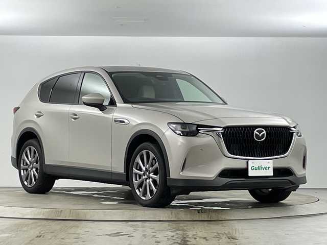 マツダ ＣＸ－６０ XD エクスクルーシブモード 愛知県 2023(令5)年 2.1万km プラチナクォーツメタリック パノラマルーフ/ワンオーナー　/純正12.3インチナビ　/フルセグＴＶ/Bluetooth/全方位カメラ/ＨＤＭＩ/おくだけ充電/BOSEサウンドシステム/ビルトインＥＴＣ/白革シート　/シートベンチレーション　/ステアリングヒーター/サンルーフ/パワーバックドア　/メモリーシート　/ＨＵＤ　/ＢＳＭ　/レーンキープ　/レーダークルコン　/誤発進抑制
