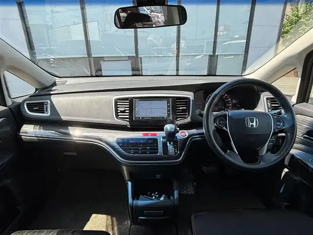 ホンダ オデッセイ アブソルート 宮城県 2015(平27)年 5万km プレミアムディープロッソパール 登録時走行距離49716km/純正SDナビ/FM・AM・Bluetooth・CD・DVD・ワンセグTV/バックカメラ/両側パワースライドドア/プッシュスタート/スマートキー/ETC/3列シート/クルーズコントロール/ホンダセンシング/フリップダウンモニター（VM-155N）/フォグランプ/純正フロアマット/純正アルミホイール/ハーフレザーシート