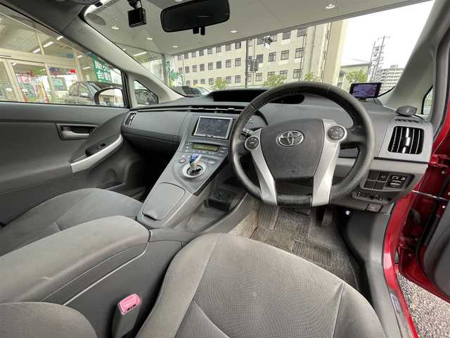 トヨタ プリウス S ツーリングセレクション 岡山県 2010(平22)年 19.8万km レッドマイカメタリック 登録時走行距離198099km/純正SDナビ/(AM/FM/DISC/BT/TV)/ビルトインETC/バックカメラ/プッシュスタート/スマートキー/パワーステアリング/パワーウィンドウ/クリアランスソナー/純正17インチアルミホイール/記録簿/保証書/取扱説明書