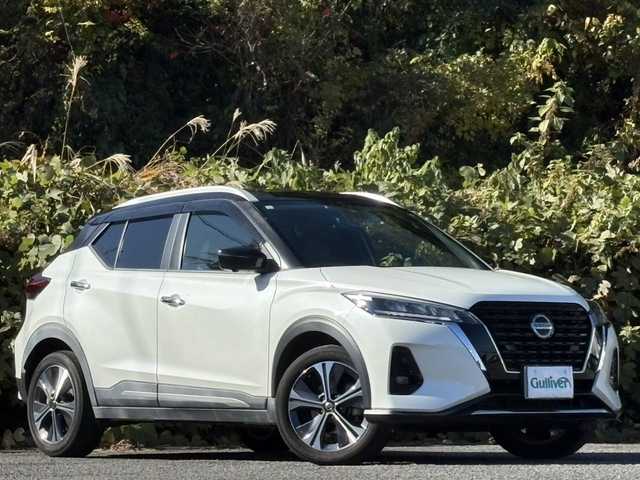 日産 キックス X 大分県 2021(令3)年 3.5万km ブリリアントホワイトパール/ピュアブラック 2トーン プロパイロット/エマジェンシーブレーキサポート/スマートルームミラー/ハーフレザーシート/純正メモリーナビ/アラウンドビューモニター/アダプティブクルーズコントロール/ビルトインETC/リアソナー/純正LEDヘッドライト/オートライトコントロール/スマートキー/エンジンプッシュスタート
