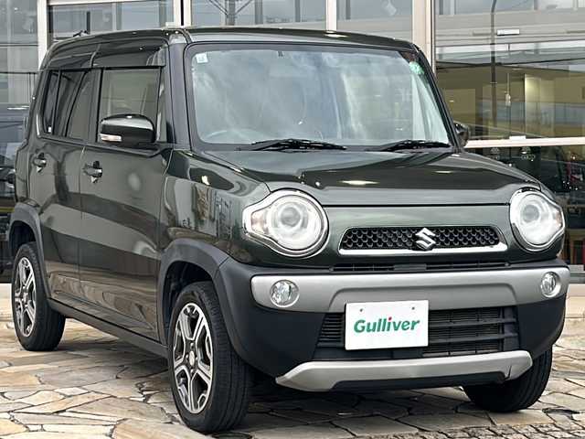 スズキ ハスラー X 沖縄県 2017(平29)年 8.5万km クールカーキPM パナソニック製ナビ(ストラーダ)/・FM/AM/・SD/・フルセグTV/・Bluetooth/・Memory Music/・CD/DVD/主要装備/・ＥＴＣ/・運転席＋助手席シートヒーター/・バックカメラ/・ステアリングスイッチ/・デュアルカメラブレーキサポート/・アイドリングストップ/・横滑り防止装置/・ＨＩＤヘッドライト/・フォグランプ/・スマートキー/・プッシュスタート/・純正15インチアルミ
