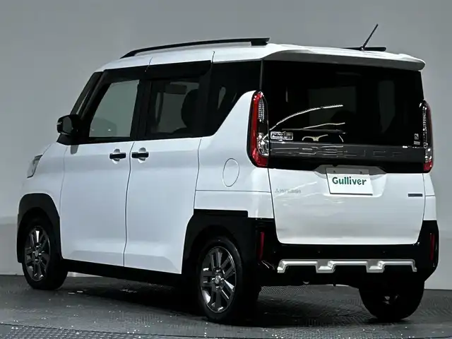 三菱 デリカミニ G プレミアム 愛媛県 2024(令6)年 1.4万km アメジストブラック/シルキーホワイト 社外メモリナビ　Bluetooth　CD　DVD　全周囲カメラ　e-Assist　FCM　EAPM　AHB　TSR　LCDN　LDW　LDP　DAA　PFCW　ハーフレザーシート　シートヒーター　ステアリングヒーター　社外ドライブレコーダー　スマートルームミラー