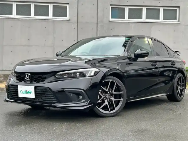 ホンダ シビック EX 静岡県 2023(令5)年 1.5万km クリスタルブラックパール HondaSENSING/純正コネクトナビ/　AM FM Bluetooth USB AppleCarPlay AndroidAuto/フルセグTV/バックモニター/前後方ドライブレコーダー/LEDオートヘッドランプ/レーダークルーズコントロール/ハーフレザーシート/シートヒーター(前席)/ワイヤレス充電/フロントロアスカート/ウイングスポイラー/ビルトインETC2.0/BOSEプレミアムサウンド/6速MT/パワーシート(前席)