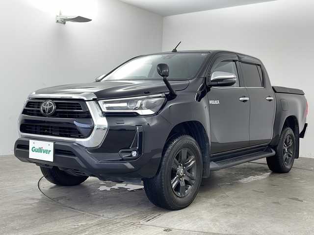 トヨタ ハイラックス Z 兵庫県 2021(令3)年 5万km アティチュードブラックマイカ ・社外ナビ/BT/USB/iPod/SD/・トヨタセーフティセンス/・レーダークルーズコントロール/・衝突軽減システム/・横滑り防止装置/・レーンキープアシスト/・ダウンヒルアシストコントロール/・センターデフロック/・アイドリングストップ/・クリアランスソナー/・前後コーナーセンサー/・バックカメラ/・パワーヒート/・LEDオートライト/・寒冷地仕様/・革調シートカバー/・GRハードトノカバー/・ETC/・純正ドライブレコーダー（前後）/・MTモード付AT/・純正AW/・AAC/・スマートキー/・プッシュスタート/・W＋サイドエアバッグ/・カーテンエアバッグ