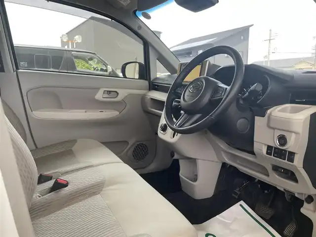 ダイハツ ムーヴ X ターボ SAⅢ 和歌山県 2023(令5)年 1.7万km ホワイト 社外オーディオ（AM/FM.CD.DVD.USB.IPOD.BLUETOOTH)/オートハイビーム/オートライト/プッシュスタート/純正バイザー/純正フロアマット/D席シートヒーター/プリクラッシュセーフティ/アイドリングストップ