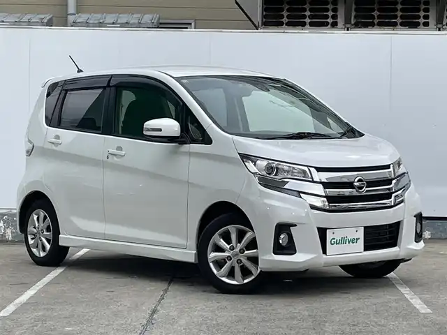 日産 デイズ ハイウェイスターX 青森県 2016(平28)年 7.1万km ホワイトパール 社外SDナビ（AVIC-MRZ02）/・CD/AUX/SD/ワンセグTV/スマートキー/スペアキー/アラウンドビューモニター/エマージェンシーブレーキ/D席シートヒーター/ＬＥＤヘッドライト/純正１４ＡＷ/冬用タイヤ積込み有/新車時保証書/取扱説明書